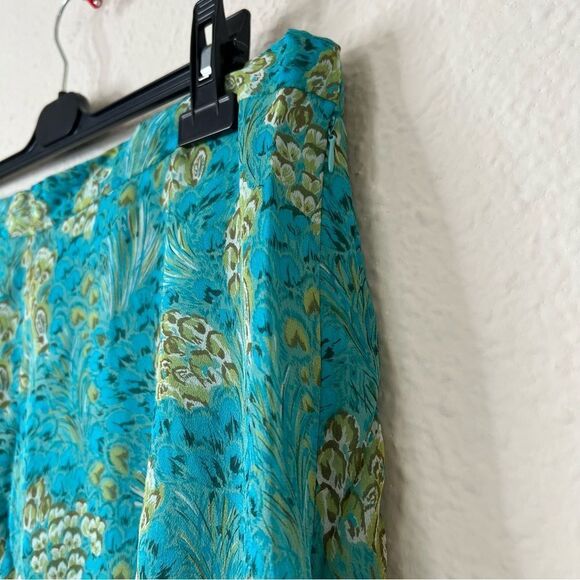 Terry Lewis Floral 100% Silk Top Skirt Set NEW Size 2X - Picture 8 of 11